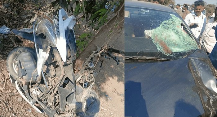 रायगढ़ में सड़क हादसा: तेज रफ्तार कार ने स्कूटी को मारी टक्कर, युवक और 7 साल के बच्चे की मौत
